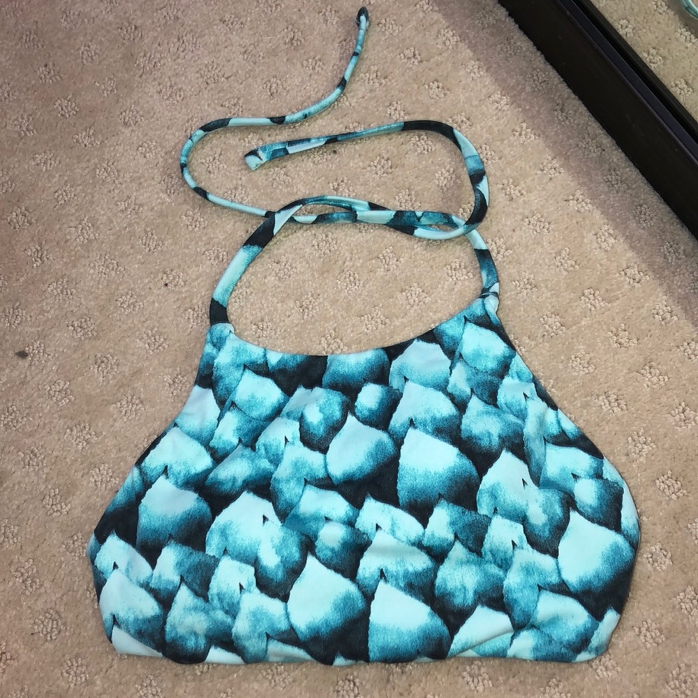 Midori Bikinis agave printed halter top